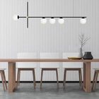 Pendente Spot Line Hills Trilho 5 X G9 Preto Com Globo Jatead