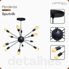 Pendente Sputnik Aluminio Teto E27 12 Luzes Lumini Lab