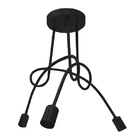 Pendente Sputnik Assimétrico 3 Lâmpadas Preto