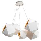 Pendente Starlux Branco E Ouro P/ 8 Lâmpadas E14 St1846