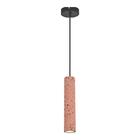 Pendente Starry Concreto Rose 6x30cm Para 1xe27 Bivolt Para S