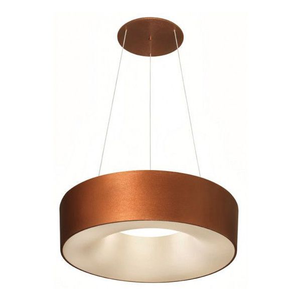 Pendente Sushi 53cm Cobre 6 Lâmpadas Alumínio E Difusor Acríl