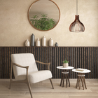 Pendente Tabaco Madeira Ballon Luz Vita