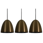 Pendente Taça Modern Bronze Preto Kit Com 3