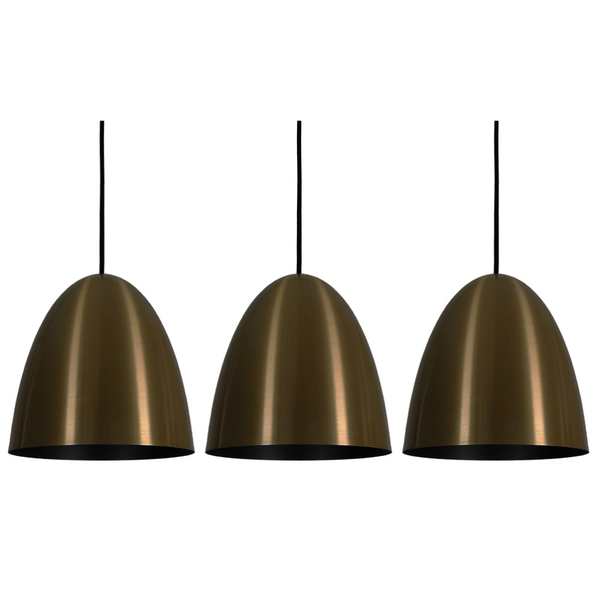 Pendente Taça Modern Bronze Preto Kit Com 3