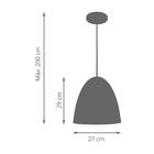 Pendente Taça Modern Cobre Preto Kit Com 2