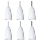 Pendente Taça Riva Branco Kit Com 6