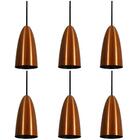 Pendente Taça Riva Cobre Preto Kit Com 6