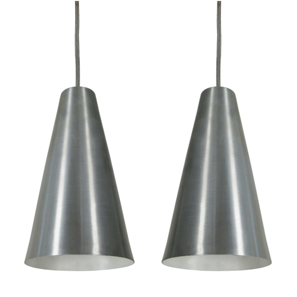 Pendente Taça Stadium Aço Escovado Kit Com 2