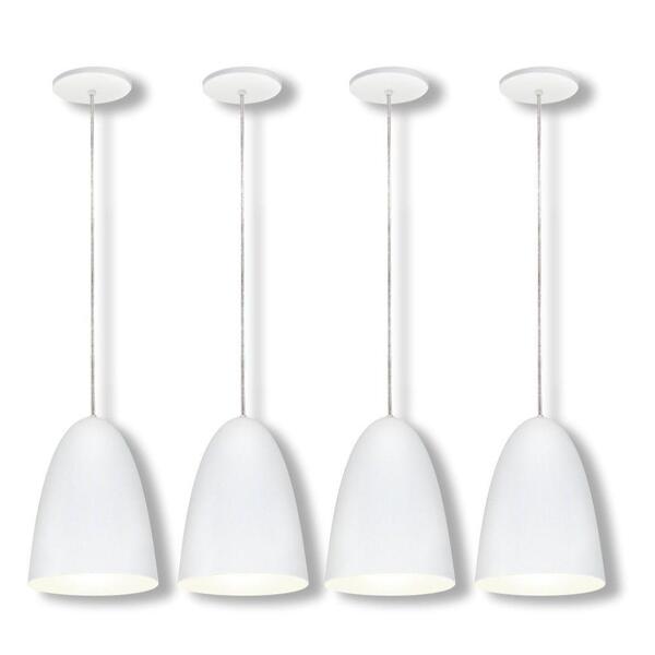 Pendente Taça Sunshine Branco Kit Com 4