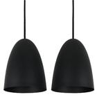 Pendente Taça Sunshine Preto Kit Com 2