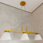 Pendente Taiyo Dourado Fosco Para Salas E Quartos G9 Bivolt