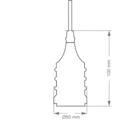 Pendente Taschibra Dot Metal Wave E27 Bivolt Ouro