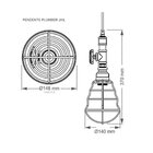 Pendente Taschibra Plumber Jail 1xe27