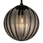 Pendente Tati Globo Vidro Smoky 25cm Starlux Zr062 + Led E14