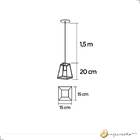 Pendente Tiggo 685/1 Cobre-eletrostatico