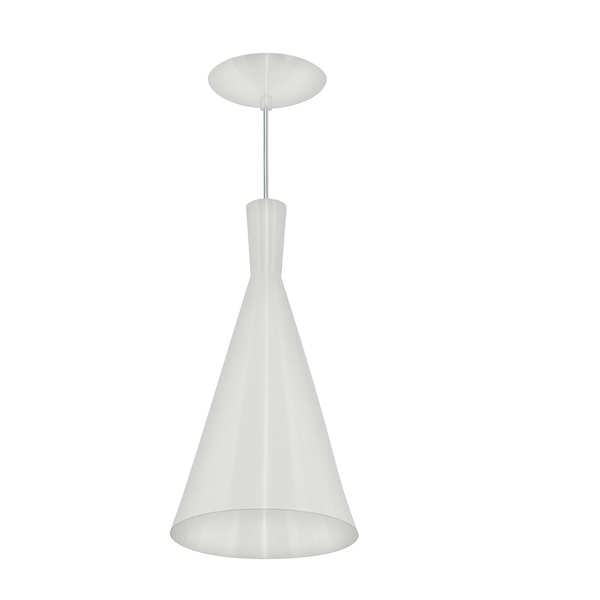 Pendente Tom Dixon Funil Corneta Gourmet Branco Com Branco