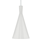 Pendente Tom Dixon Funil Corneta Gourmet Branco Com Cobre