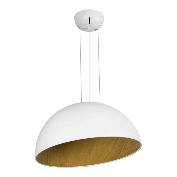 Pendente Tonia Meia Lua Branco 50cm Led 36w B Quente Fg006 St