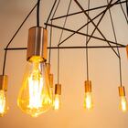 Pendente Trace Preto Bivolt Quality P/ 12 Lâmpadas E27 Qpd135