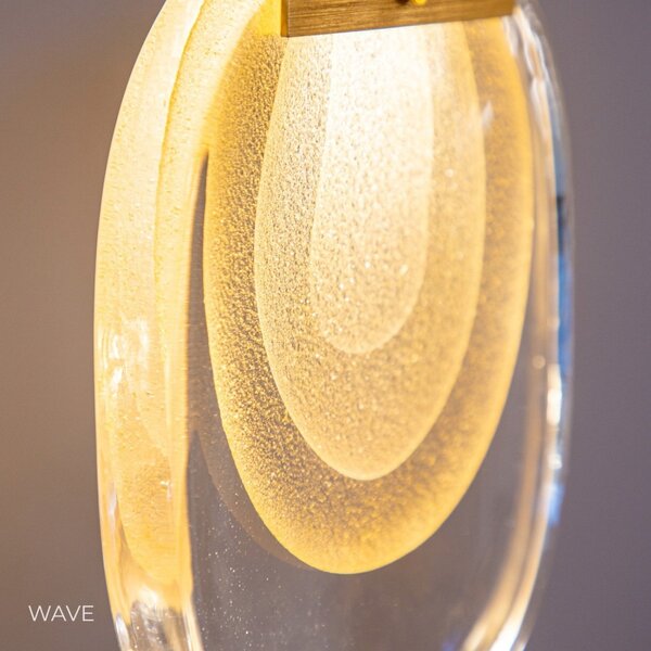 Pendente Transparente 2,5x15x17cm Led 4w Ip20 Dourado