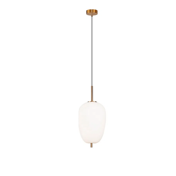 Pendente Tres Bella Dourado E Branco 27x59 5cm 1xe27 40w Hc01