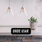 Pendente Triangulo Branco Com Cobre Em Alumínio