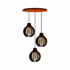 Pendente Trio- Drop Light- Marrom