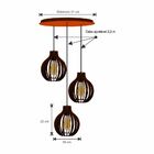Pendente Trio- Drop Light- Marrom
