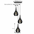 Pendente Trio- Drop Mini- Preto