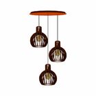 Pendente Trio - Long Ball Light - Marrom