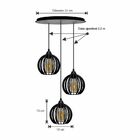 Pendente Trio - Micro Ball Light- Preto