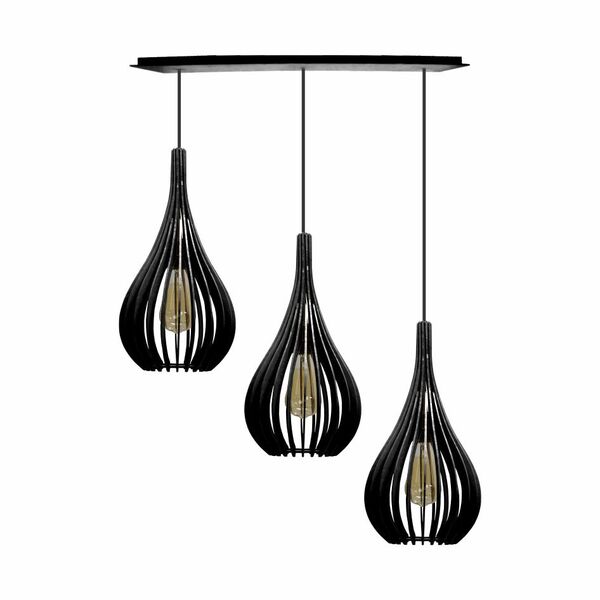 Pendente Trio Rt- Drop Mini- Preto