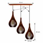 Pendente Trio Rt- Drop Mini-marrom