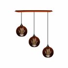 Pendente Trio Rt- Micro Ball- Marrom