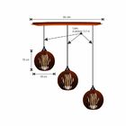 Pendente Trio Rt- Micro Ball- Marrom