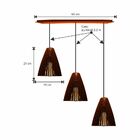 Pendente Trio Rt- Mountain- Marrom