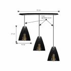 Pendente Trio Rt- Mountain- Preto