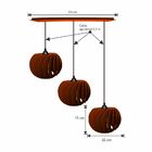 Pendente Trio Rt- Turbine - Marrom