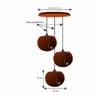 Pendente Trio - Turbine - Marrom