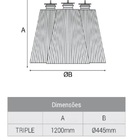 Pendente Triple Ciano