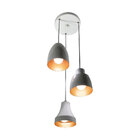 Pendente Triplo Em Alumínio Bell Trio - Branco