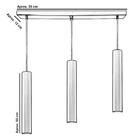 Pendente Triplo Tubo Cilindro New Cobre 50cm + Led 6k