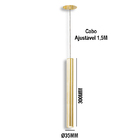 Pendente Tubo Cilíndrico Dourado 1l Old Artisan Pd-5356-drb