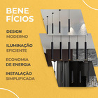 Pendente Tubo Cilíndrico Preto 40cm Completo + Lâmpada Gu10