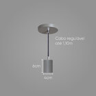 Pendente Tubo Cilindro Alumínio 4x6cm E27 Cinza St458