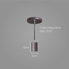 Pendente Tubo Cilindro Alumínio 4x6cm E27 Marrom St458