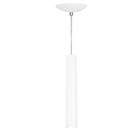 Pendente Tubo Cilindro Alumínio Branco 30cm + Led 6k