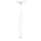 Pendente Tubo Cilindro Alumínio Branco 40cm + Led 3k