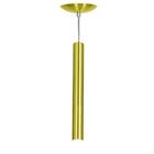 Pendente Tubo Cilindro Alumínio Dourado 40cm + Led 6k